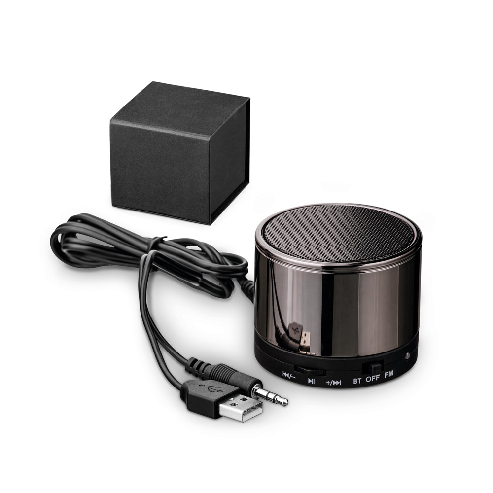 Caixa de Som Metal Bluetooth com Microfone 60x50mm