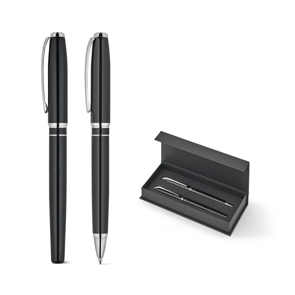 Set de Canetas Cobre e Aço Inox Brilhante 12x138mm
