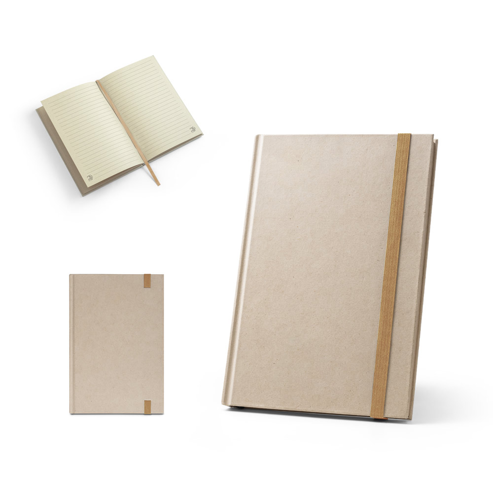 Caderno A5 Capa Dura Pautado em Papel Cana-de-Açúcar 147x216mm