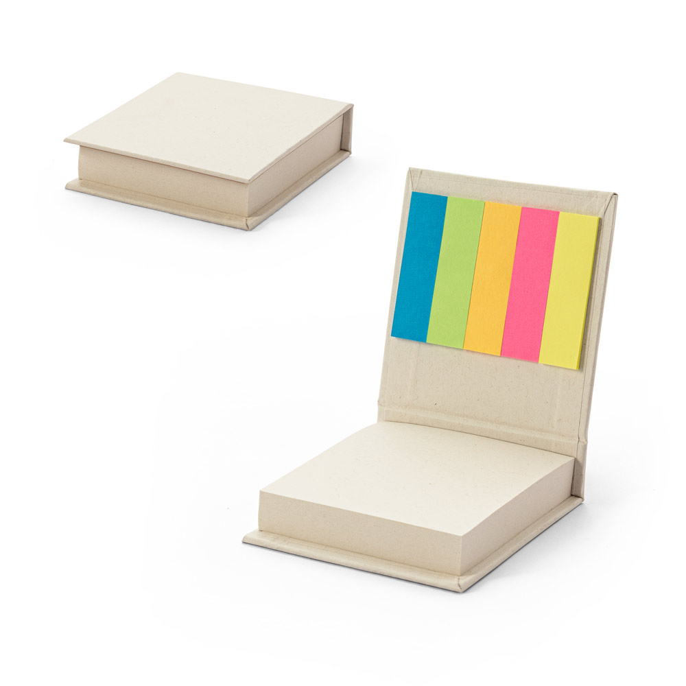 Conjunto Notas Autoadesivas e Marcadores Papel Reciclado 170x80mm