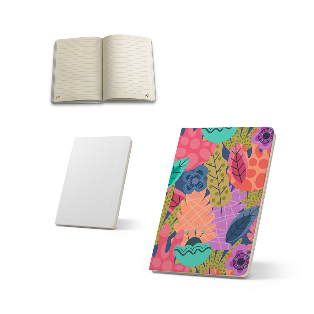 Caderno A6 Poliéster reciclado capa rígida 145x105mm