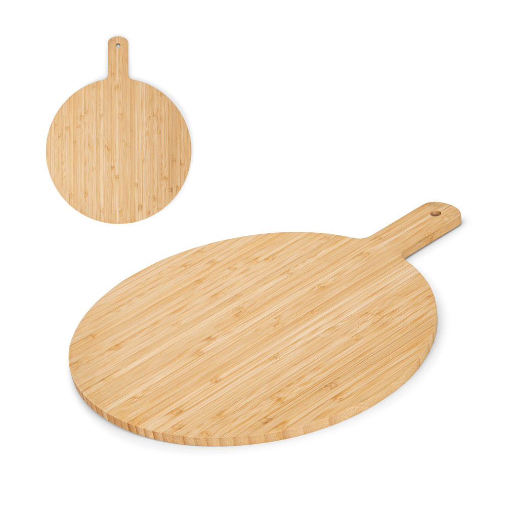 Tábua de Servir em Bambu Redonda 400x310mm