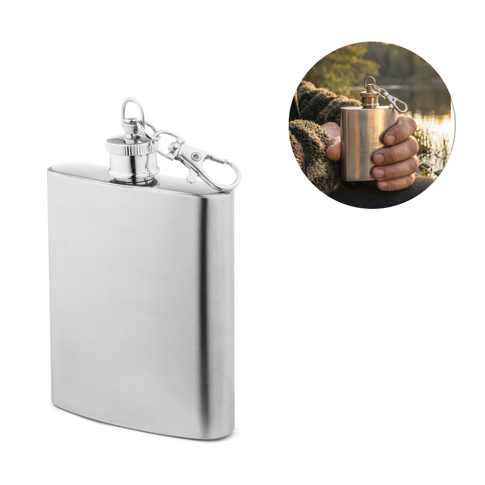 Garrafa de bolso em Aço Inox 100ml