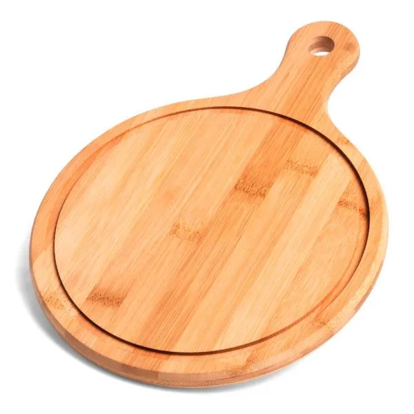 Tábua de Corte em Bambu com Alça e Sulco 30x22cm